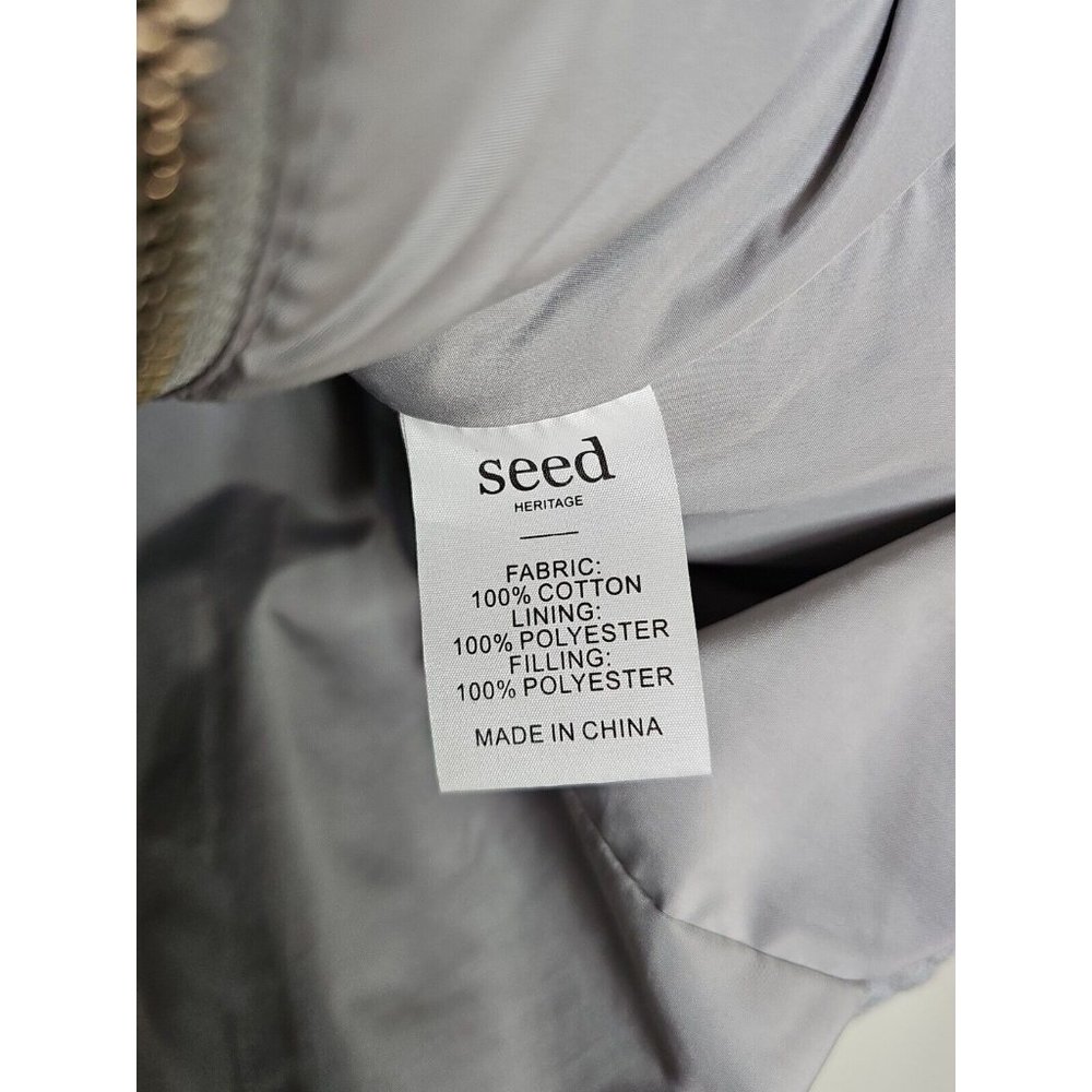 SEED HERITAGE quilted vest women's size 6 removeable hood grey padded puffer - Picture 7 of 11